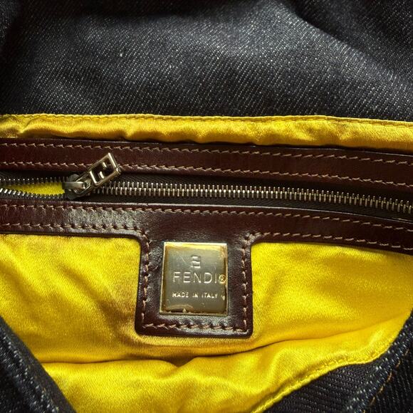 Fendi Baguette Blue Denim Flower Beaded - Picture 6 of 8